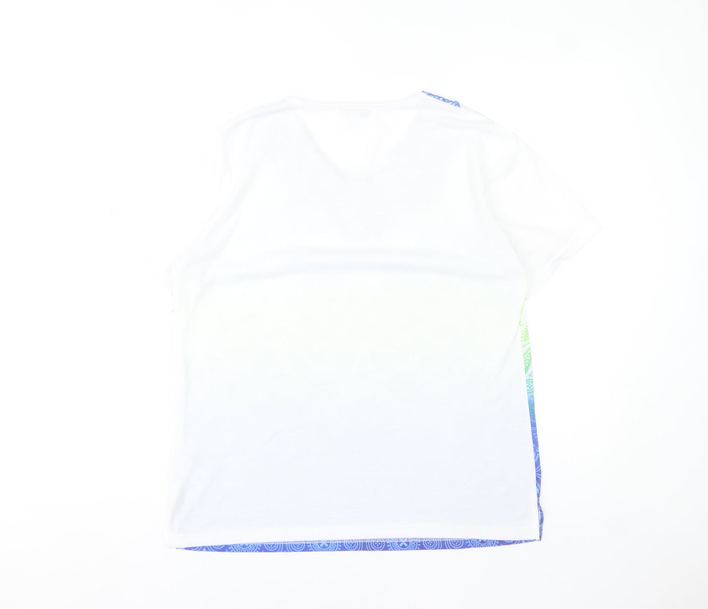 Annabelle Women’s Multicoloured Crochet V-Neck Short Sleeve T-Shirt M