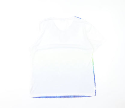 Annabelle Women’s Multicoloured Crochet V-Neck Short Sleeve T-Shirt M