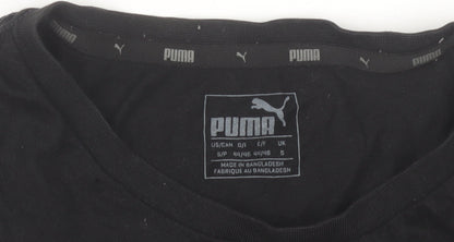 Puma Women’s Black Small Basic Cotton Sports T-Shirt