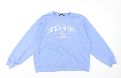Dunnes Stores Women's Blue Crew Neck Pullover Sweatshirt Medium