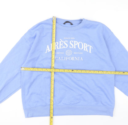 Dunnes Stores Women's Blue Crew Neck Pullover Sweatshirt Medium