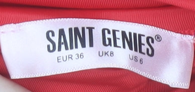 Saint Genies Women Red Halter Bodycon Short Dress Size 8