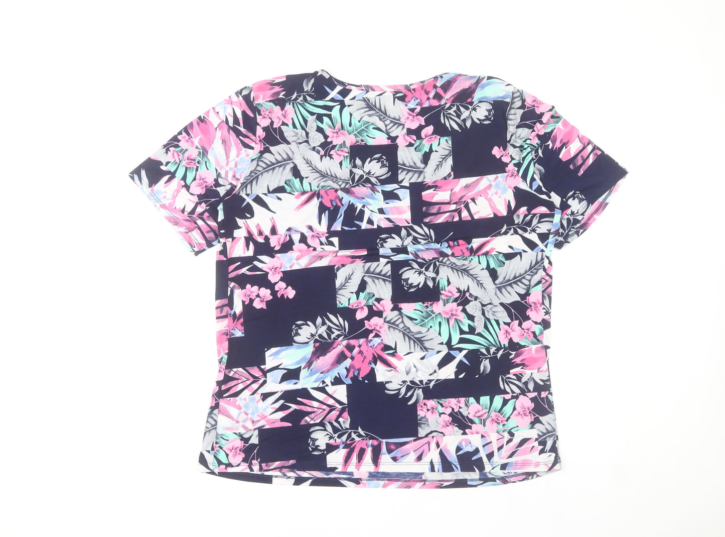 Gerard Women's Multicoloured Floral Short Sleeve Jersey T-Shirt Size 16