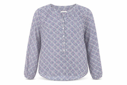 Diane Laury Womens Multicoloured Geometric Viscose Tunic Blouse Size 10