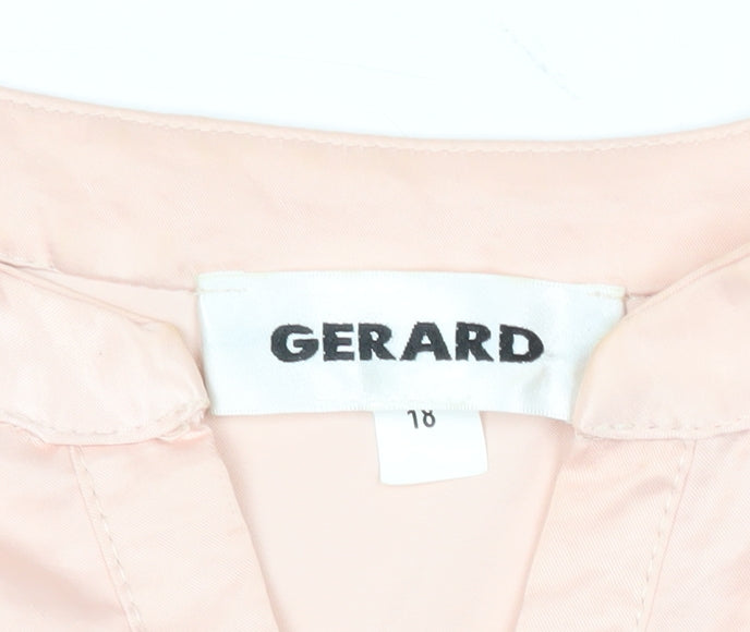 Gerard Women’s Pink V-Neck 3/4 Sleeve Polyester Blouse Size 18
