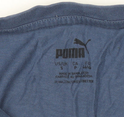 Puma Men's Blue Short Sleeve Crew Neck Graphic T-Shirt Size S