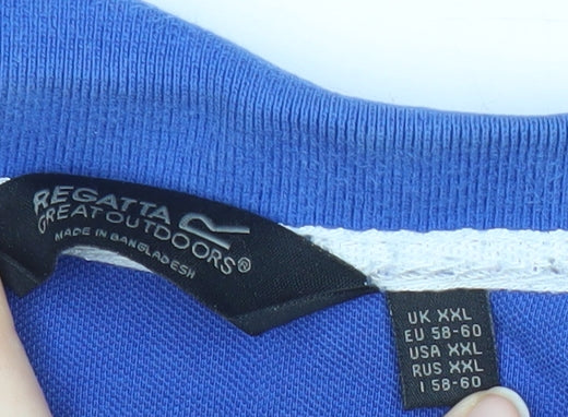 Regatta Great Outdoors Men's Blue 2XL Cotton Polo Shirt