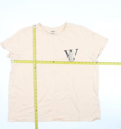 Disney Women's Beige Winnie the Pooh 2XL Cotton T-Shirt