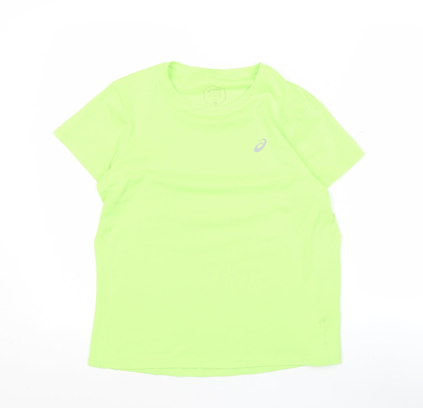 Asics Women's Green Medium Athletic Short Sleeve Running T-Shirt