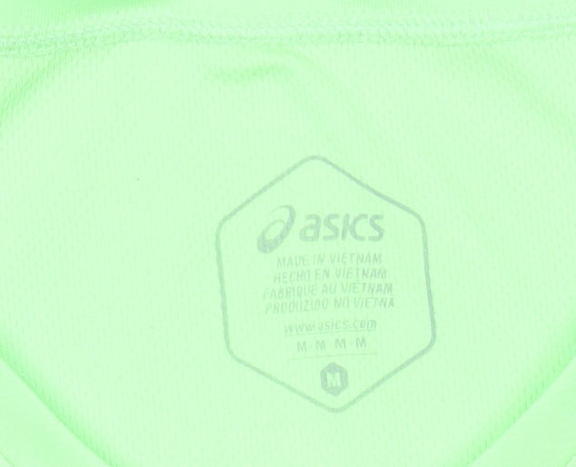 Asics Women's Green Medium Athletic Short Sleeve Running T-Shirt