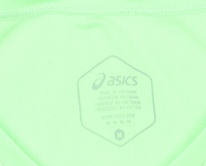 Asics Women's Green Medium Athletic Short Sleeve Running T-Shirt