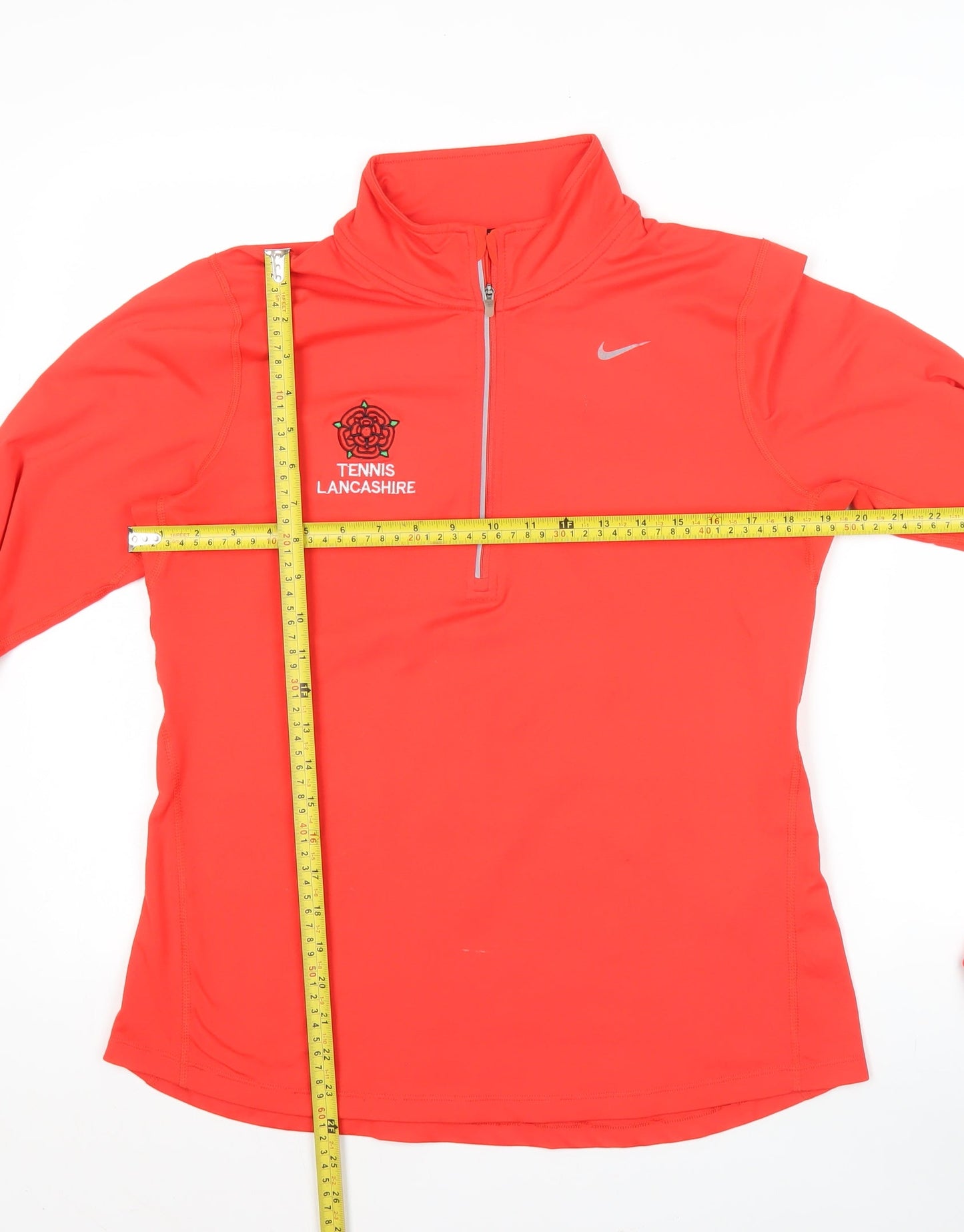 Mens UK Size M Nike Red 1/2 Zip Sweatshirt