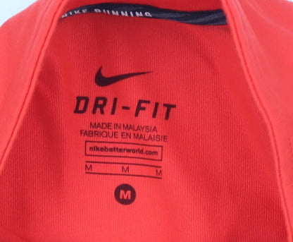 Mens UK Size M Nike Red 1/2 Zip Sweatshirt