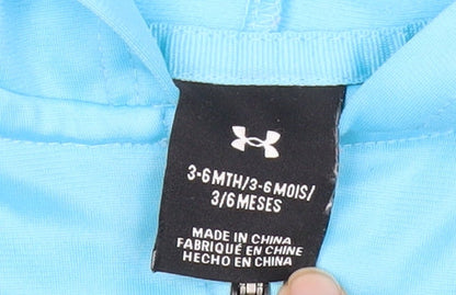 Under Armour Unisex Baby Blue Colourblock Hooded Track Jacket 3-6 Months