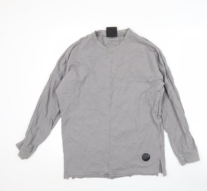 Project X Paris Women Grey Pullover Sweatshirt M 100% Cotton