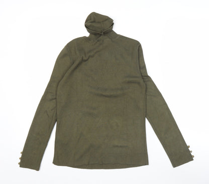Dorothy Perkins Women’s Green Roll Neck Long Sleeve Jumper Size 8