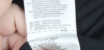 Adidas Boys Black Green 9-10 Years Windbreaker Jacket ClimaProof Lined Zip