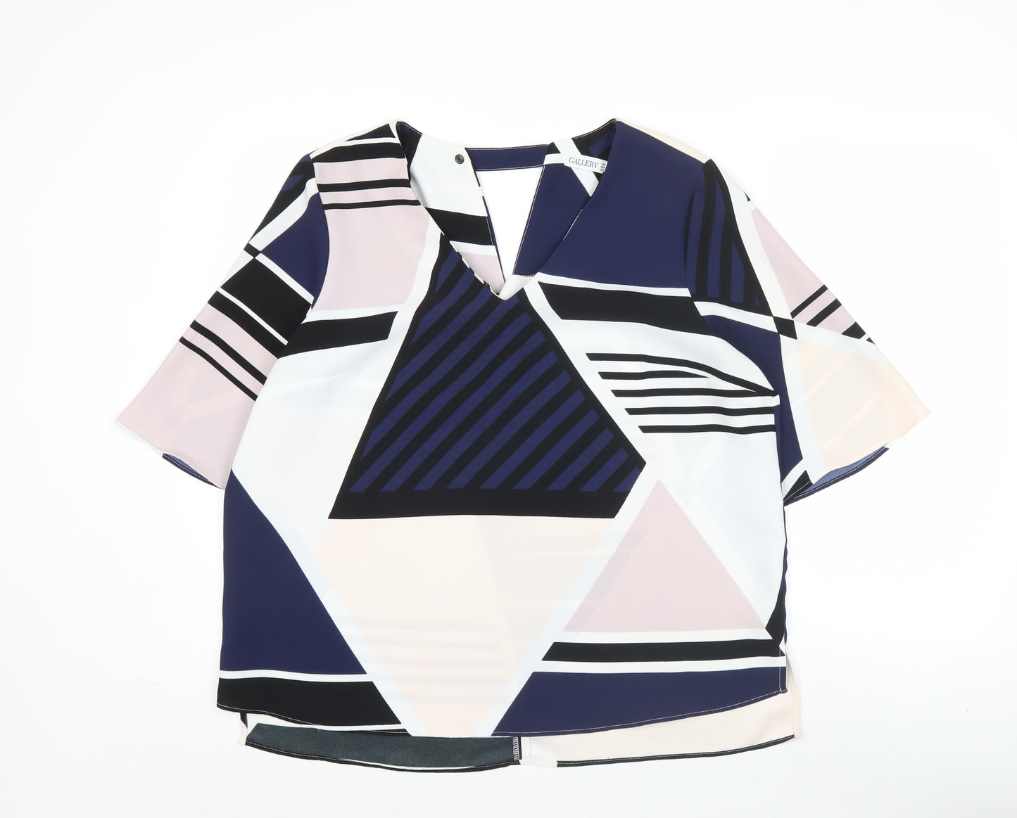 Gallery Women's Multicoloured Geometric Tunic Blouse Size L