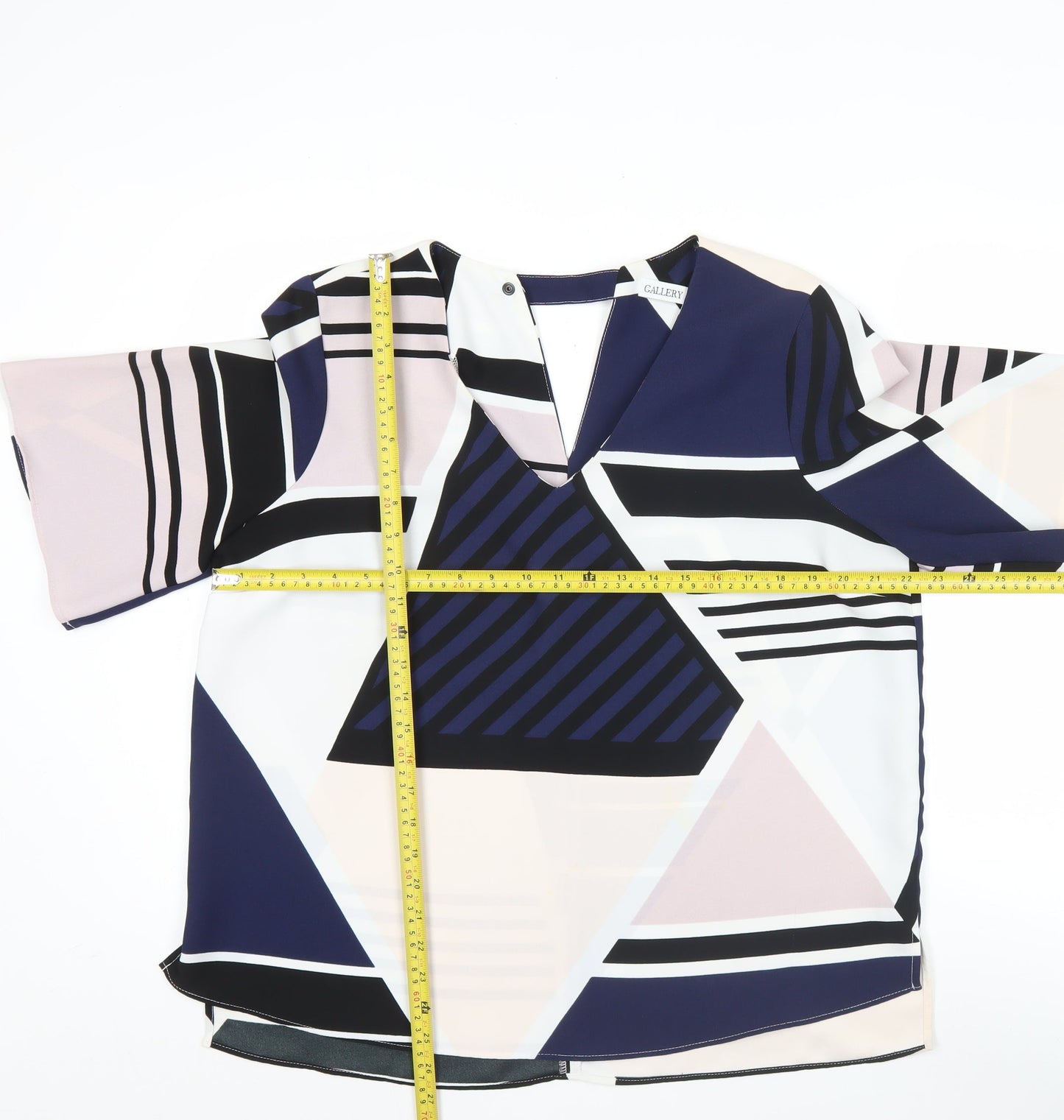 Gallery Women's Multicoloured Geometric Tunic Blouse Size L