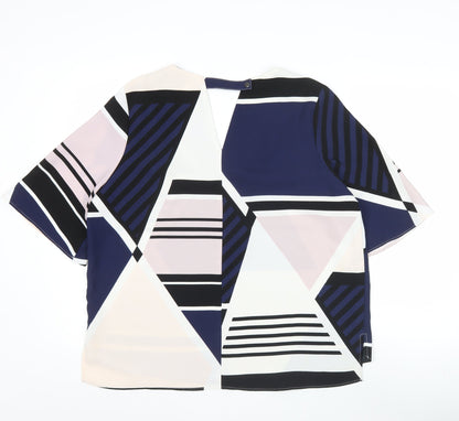 Gallery Women's Multicoloured Geometric Tunic Blouse Size L