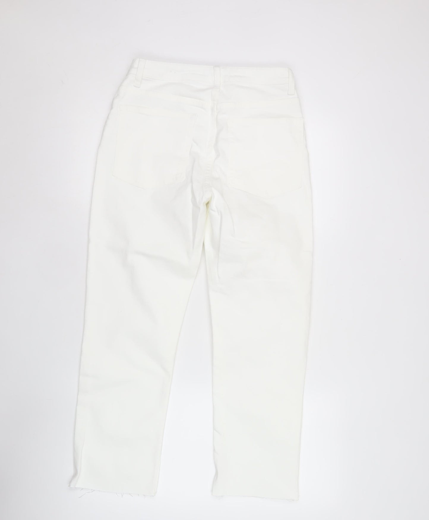 POCO by Pippa Womens White 10S Cropped Straight Leg Jeans