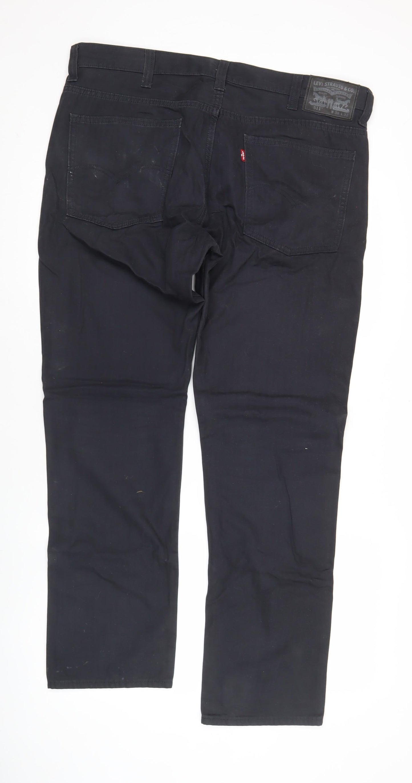 Levi's 511 Men's Black Slim Straight Jeans W38 L32 Cotton Denim