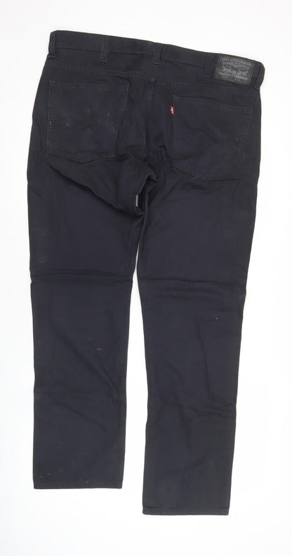 Levi's 511 Men's Black Slim Straight Jeans W38 L32 Cotton Denim