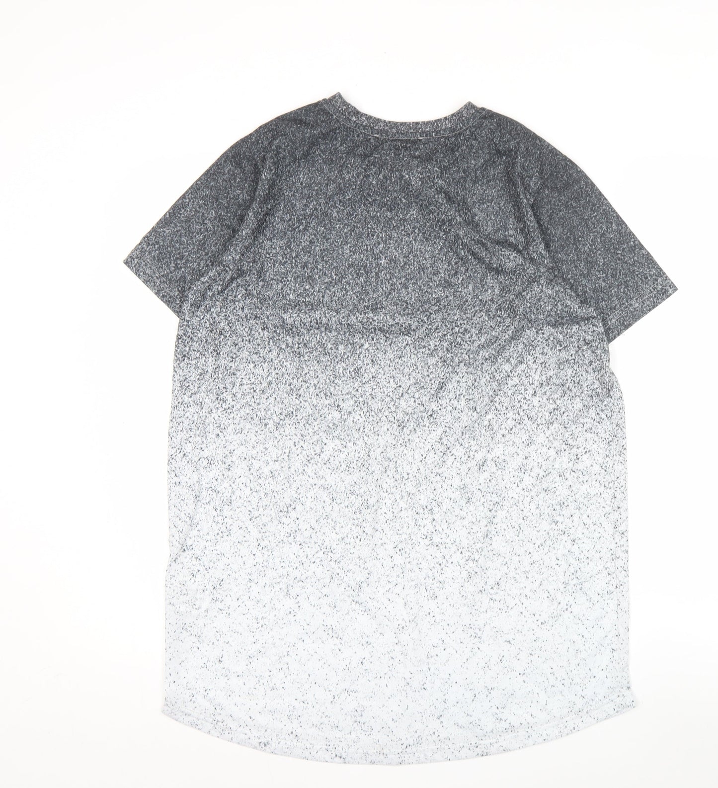 Maison Cingara Men's Grey Ombre Crew Neck Short Sleeve T-Shirt M