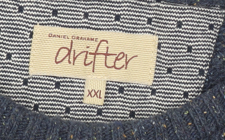 Daniel Grahame Drifter Men's Blue 2XL Crew Neck Knit Jumper