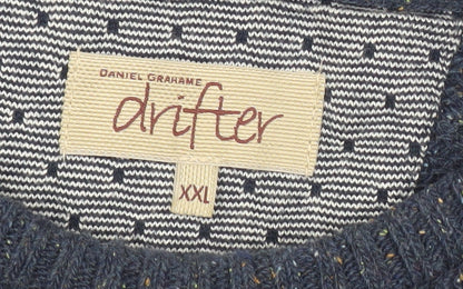Daniel Grahame Drifter Men's Blue 2XL Crew Neck Knit Jumper