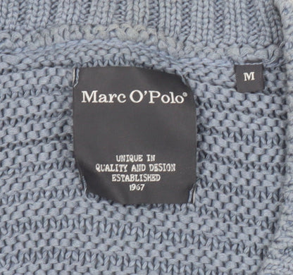 Marc O'Polo Women Blue Short Sleeve Knit Cardigan Size M Cotton Blend