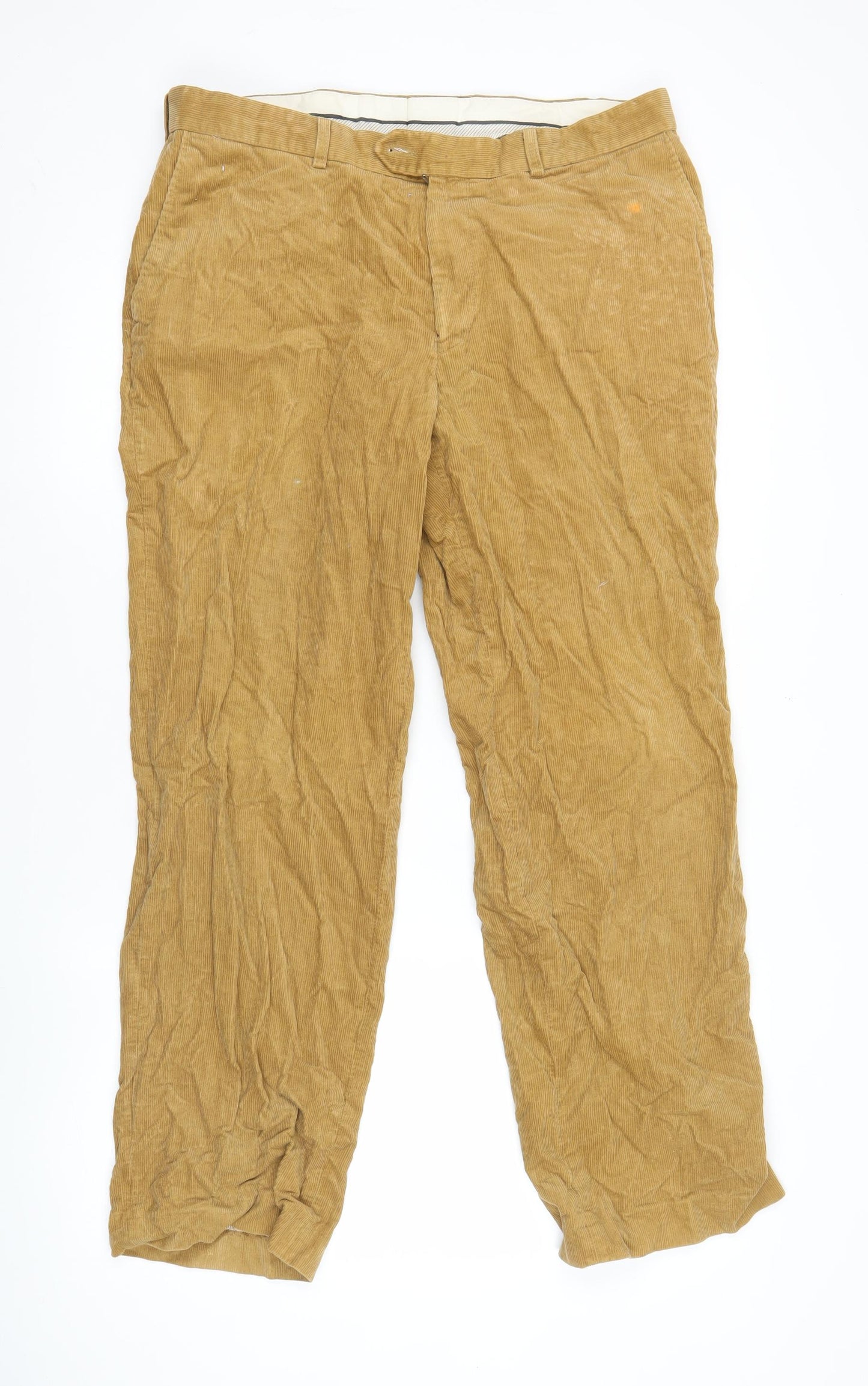 Oscar Jacobson Men's Beige Corduroy Chino Trousers 30/31