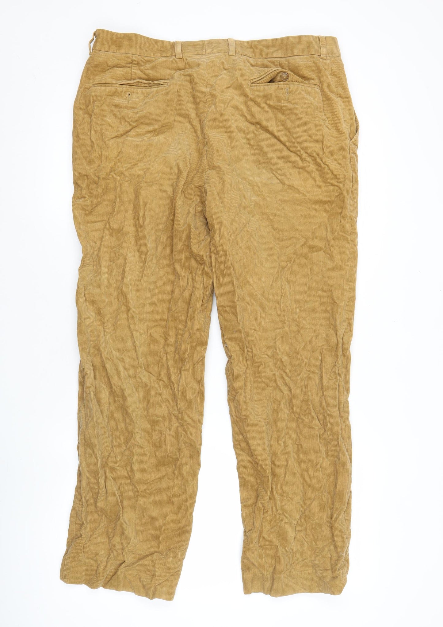 Oscar Jacobson Men's Beige Corduroy Chino Trousers 30/31