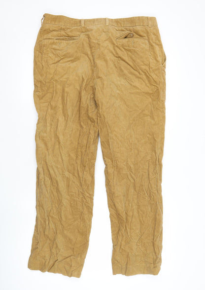 Oscar Jacobson Men's Beige Corduroy Chino Trousers 30/31