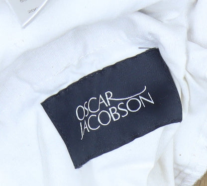 Oscar Jacobson Men's Beige Corduroy Chino Trousers 30/31