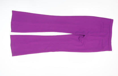 IVIVI Women’s Purple Flared Dress Pants Size S Polyester Blend