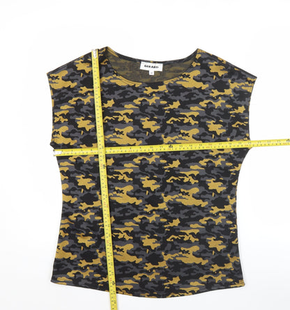 Gerard Women's Multicoloured Camouflage Sleeveless Slim Fit T-Shirt Size 12