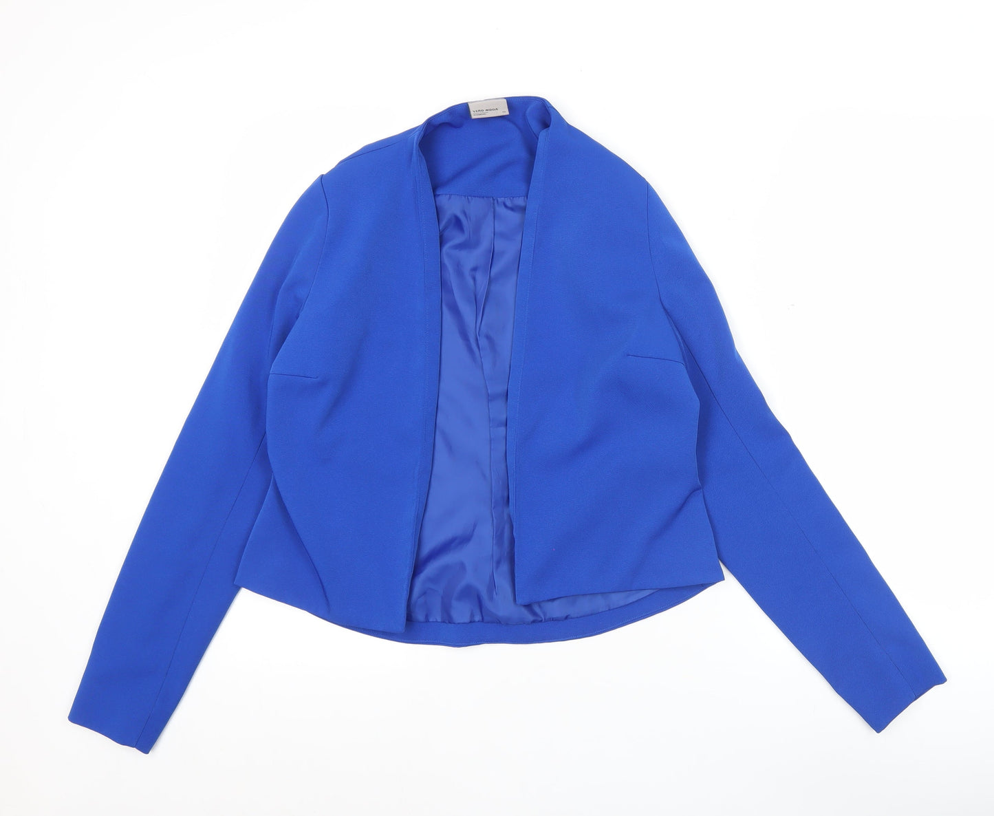 Vero Moda Women's Blue Long Sleeve Lined Open Blazer Size 6