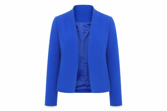 Vero Moda Women's Blue Long Sleeve Lined Open Blazer Size 6