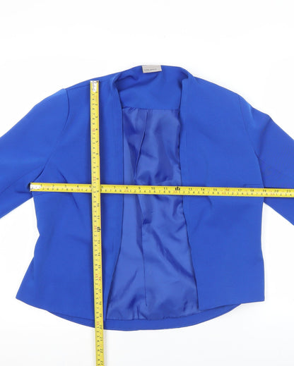 Vero Moda Women's Blue Long Sleeve Lined Open Blazer Size 6