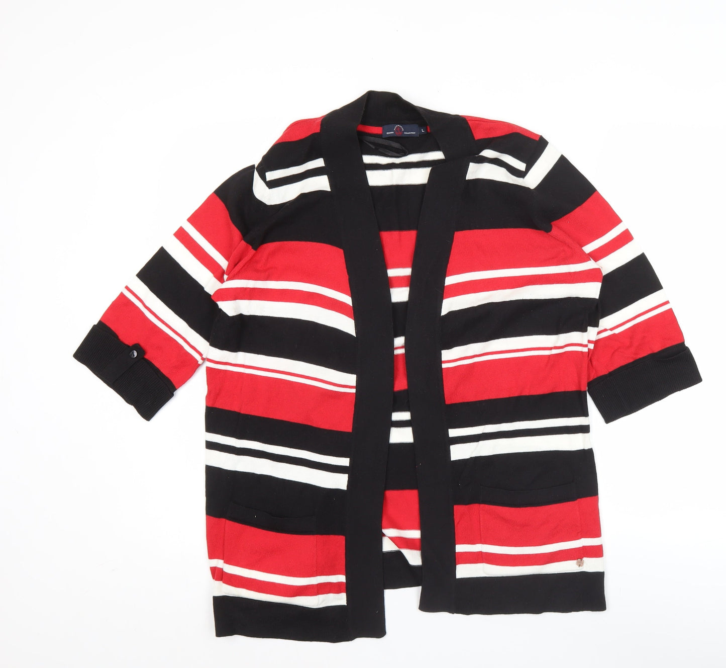 Paco Marine Women’s Multicoloured Striped Cotton Cardigan Size L