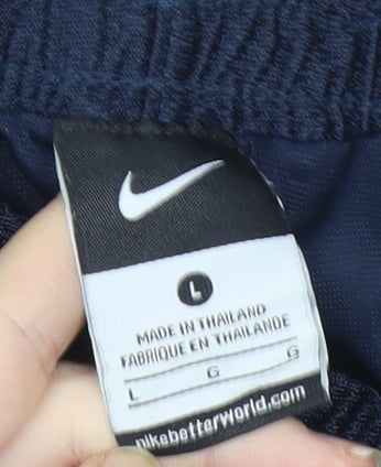 Nike Men's Navy Blue L Athletic Mesh Activewear Shorts