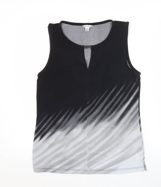 Calvin Klein Women’s Black Ombre Sleeveless Stretch Tank Top Size S