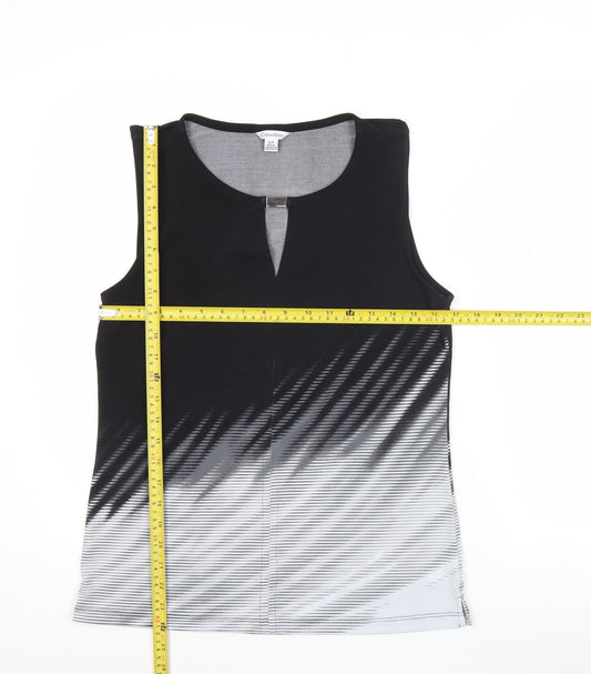 Calvin Klein Women’s Black Ombre Sleeveless Stretch Tank Top Size S