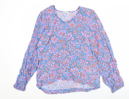 b.young Women's Multicoloured Floral Viscose Tunic Blouse Size 10