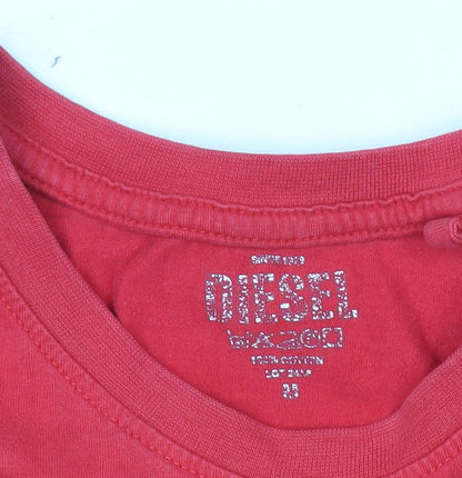 Mens UK Size L Diesel Red  T-Shirt