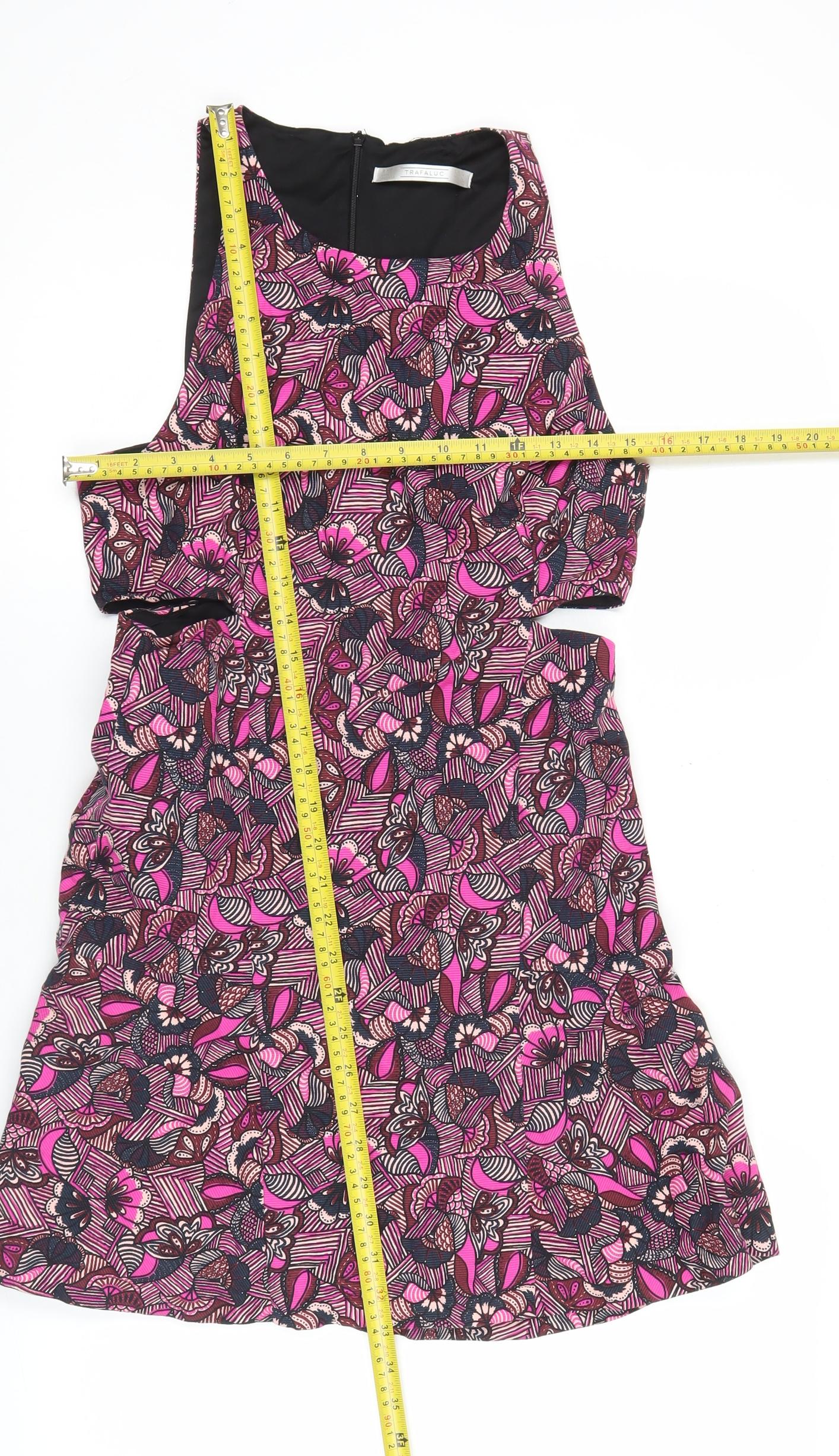 Zara Women Multicoloured Floral Bodycon Short Dress S