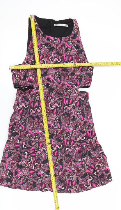 Zara Women Multicoloured Floral Bodycon Short Dress S