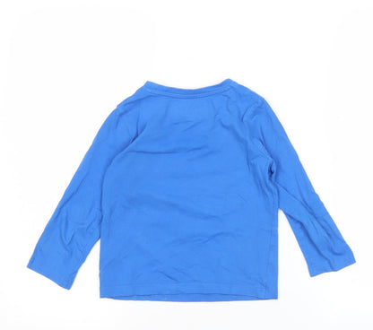 Sega Boys Blue Sonic the Hedgehog Long Sleeve T-Shirt 3-4 Years
