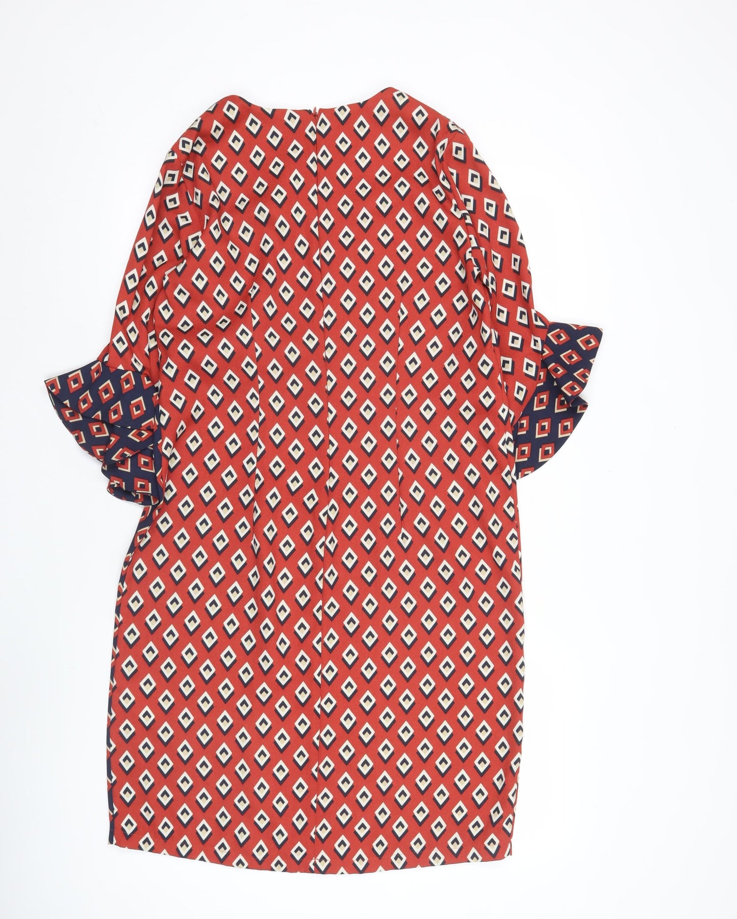 Your Sixth Sense Womens Red Geometric Shift Dress Size 8